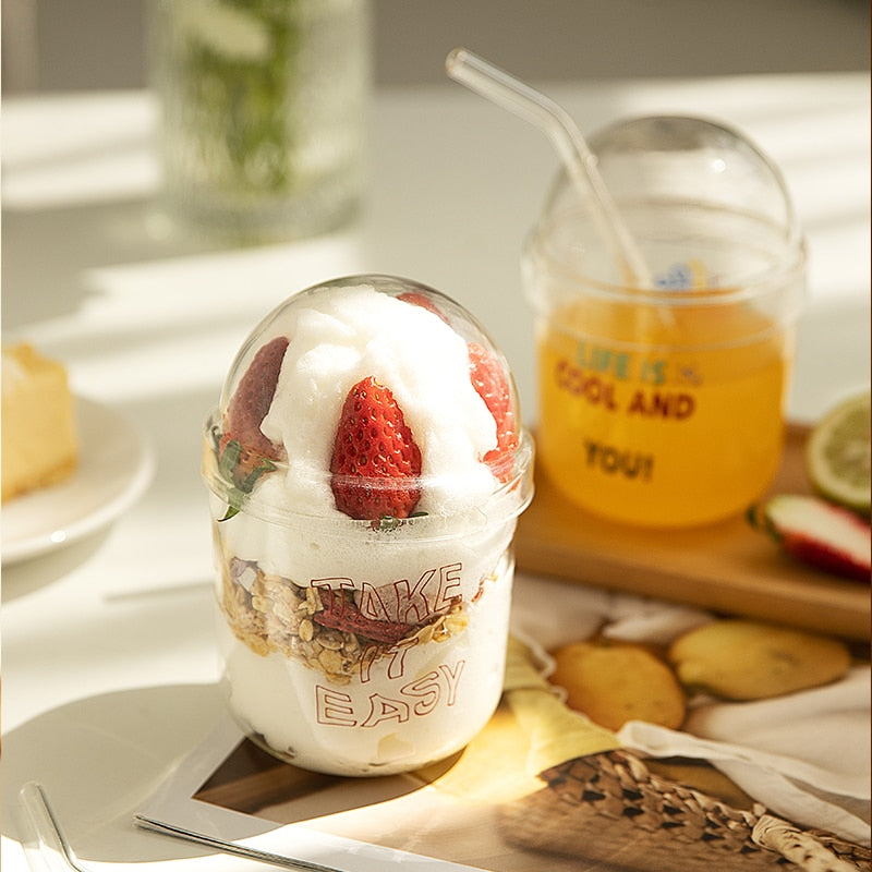 Suquila Cartoon Glass Straw Cup™